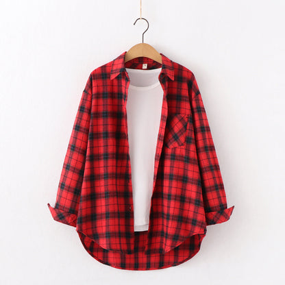 Hayley – Checkered Women's Blouse with Relaxed Fit