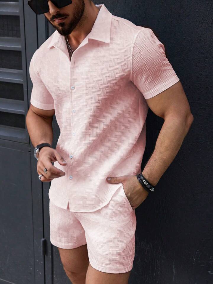 Craig – Short-Sleeve Men's Shirt with Sporty Shorts