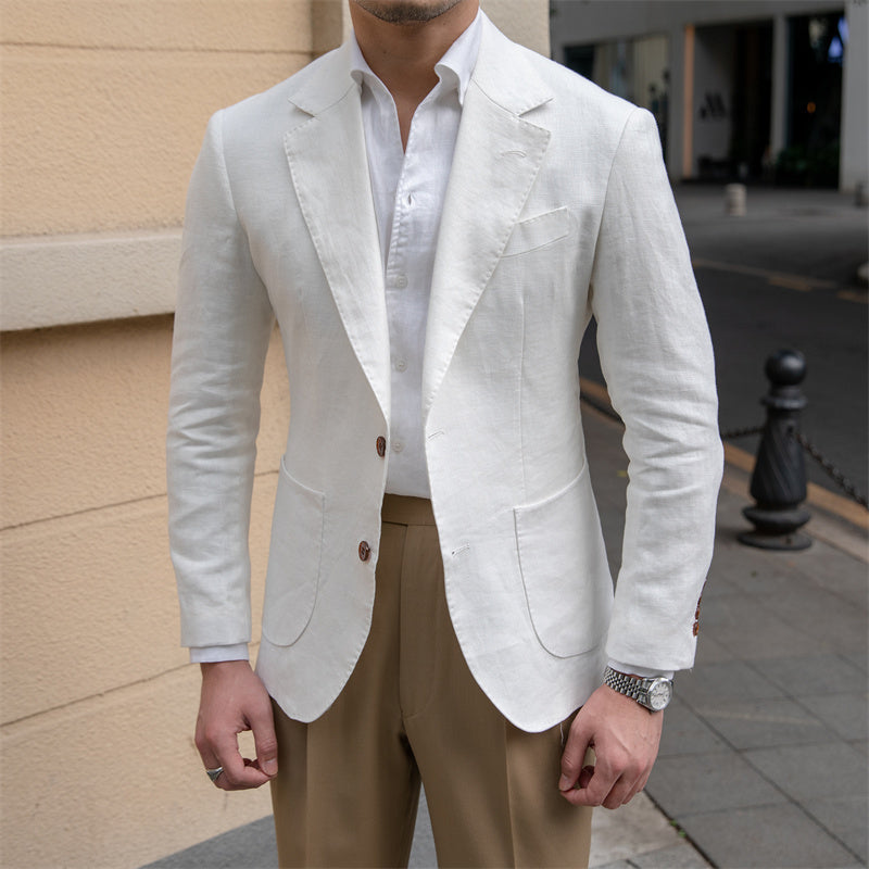 Trevor – Men's Suit in Pure Linen with Expert Craftsmanship