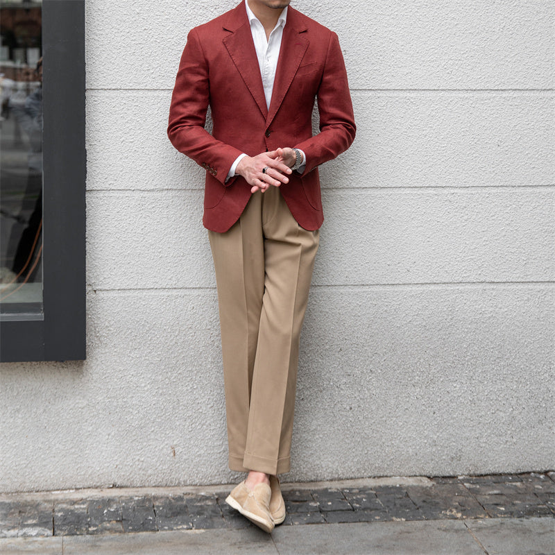 Trevor – Men's Suit in Pure Linen with Expert Craftsmanship