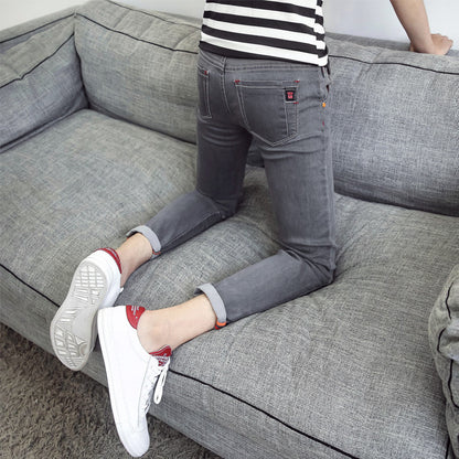 Noel – Autumn Black Distressed Ankle Pants for Men