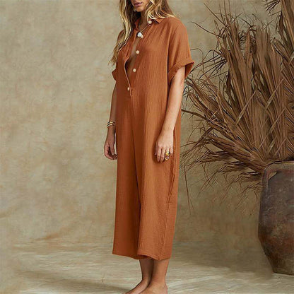 Heather – Casual Jumpsuit with Short Sleeves