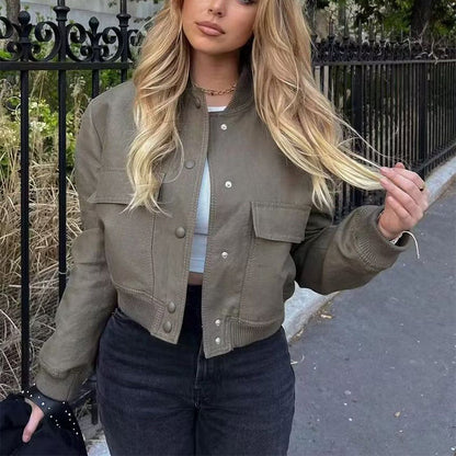 Betty – Stylish Women's Jacket with Pockets and Stand Collar