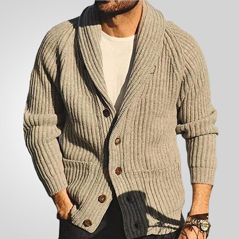 Stewart – Fashionable Men's Knit Cardigan with Buttons and Pockets