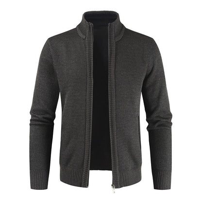 Lee – Casual Men's Cardigan with Stand Collar