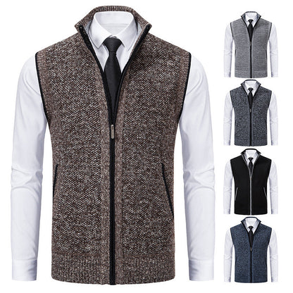 Albert – Men's Cardigan with Stand-Up Collar