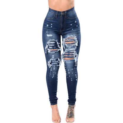 Patricia – Distressed Women's Jeans with Wash
