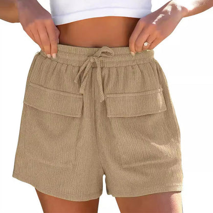 Christina – Summer Drawstring Shorts with Pockets