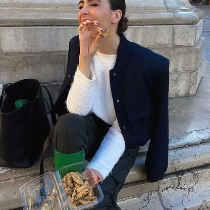 Betty – Stylish Women's Jacket with Pockets and Stand Collar