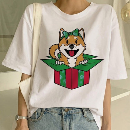 Louise – Fashion Shiba Inu Dog Crew Neck T-Shirt