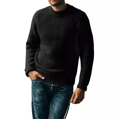 Gary – Winter Pullover with Crew Neck in Solid Design