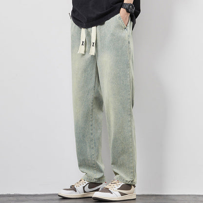 Nicholas – Casual Wide Men's Jeans with Elastic Waistband