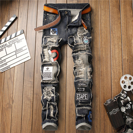 Ralph – Ripped Jeans with Badge Patch