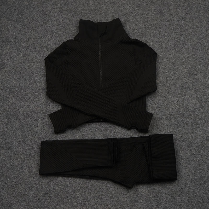 Michelle – Three-Piece Stretch Yoga Fitness Suit