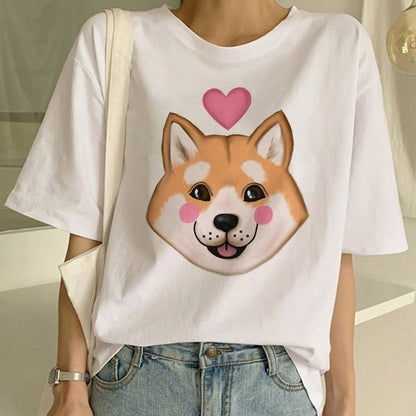 Louise – Fashion Shiba Inu Dog Crew Neck T-Shirt