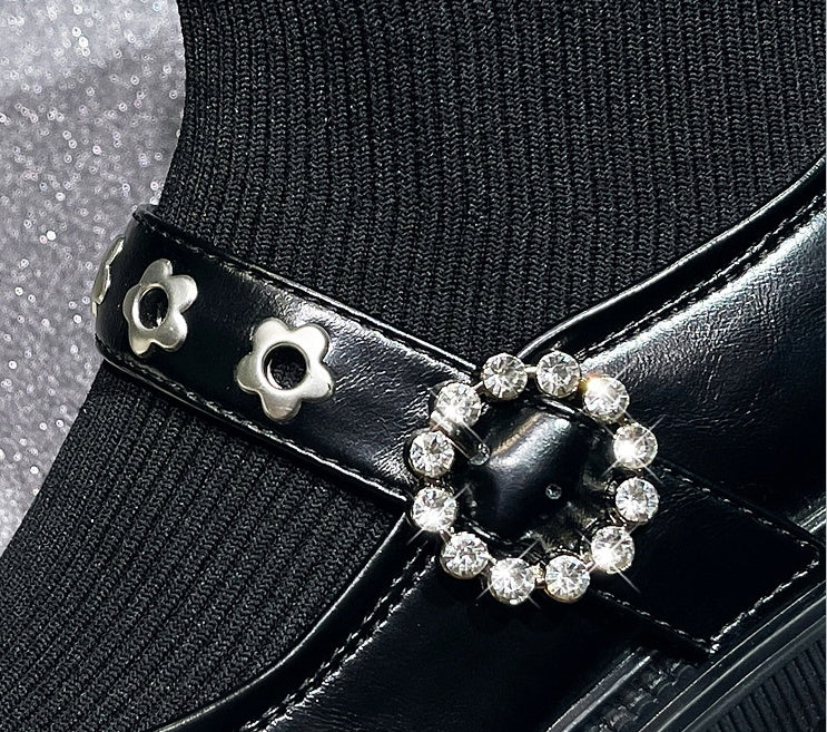 Rose – Thick-Sole Women's Sock Boots in Martin Style