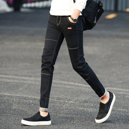 Noel – Autumn Black Distressed Ankle Pants for Men