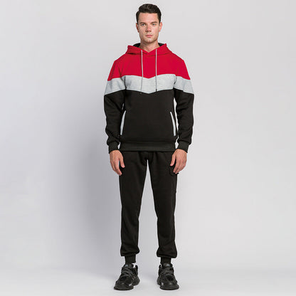 Hugh – Oversized Men's Sweater with Color Block Tie-Dye Print