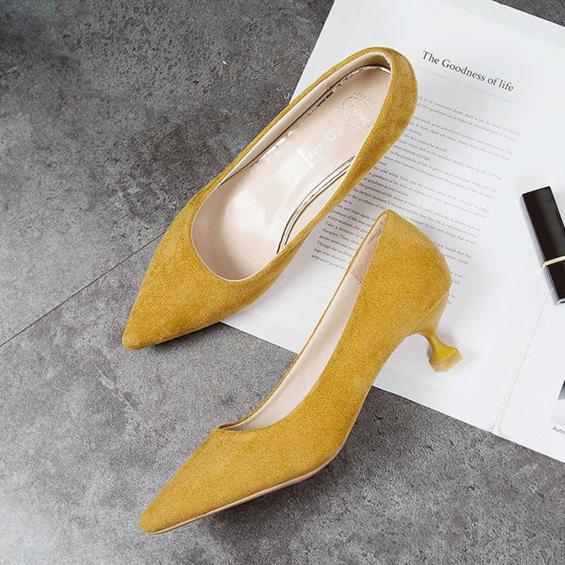 Anne – Tapered Stiletto Heels in Premium Vegan Suede for Women