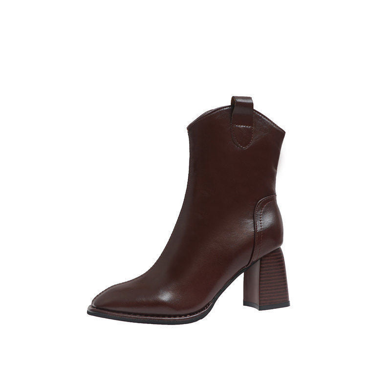 Ruth – Women's Ankle Boots with High Heel and Square Toe