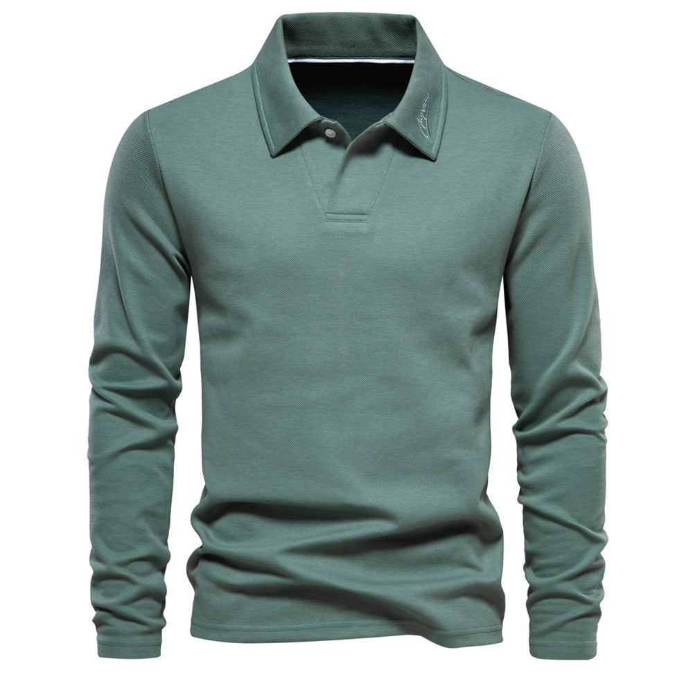Martin – Long Sleeve Polo Shirt for Men in Solid Design