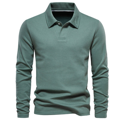 Martin – Long Sleeve Polo Shirt for Men in Solid Design