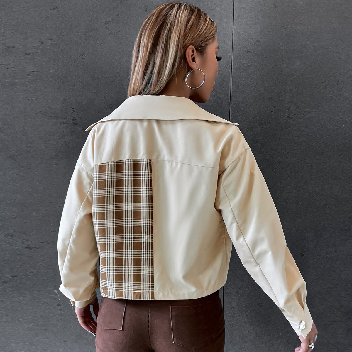 Linda – Casual Women's Coat with Lapel Collar