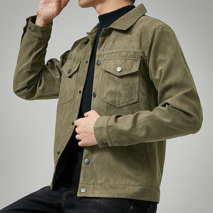 Jeffrey – British Men's Jacket in Brushed Premium Vegan Suede