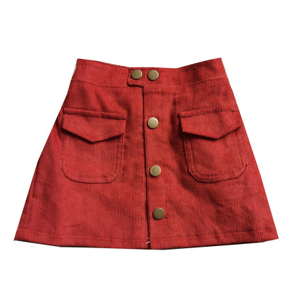 Wendy – Girls' Western Corduroy Skirt