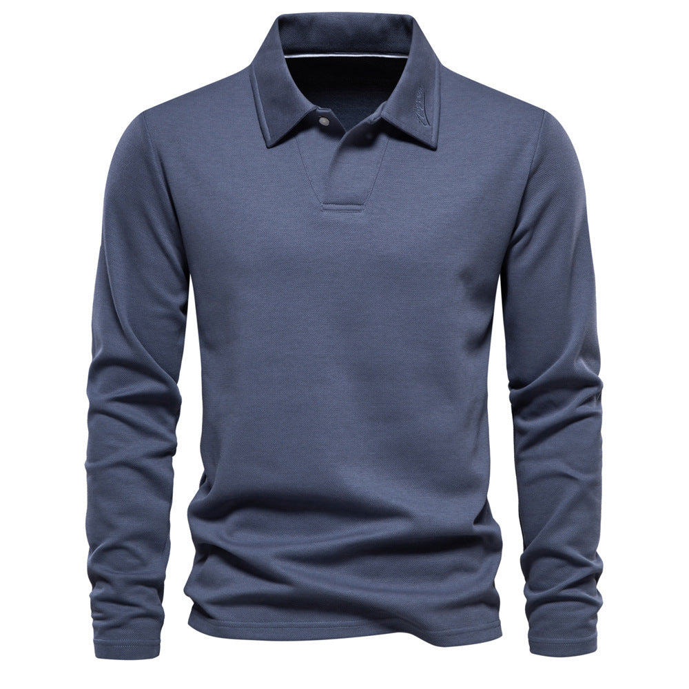 Martin – Long Sleeve Polo Shirt for Men in Solid Design