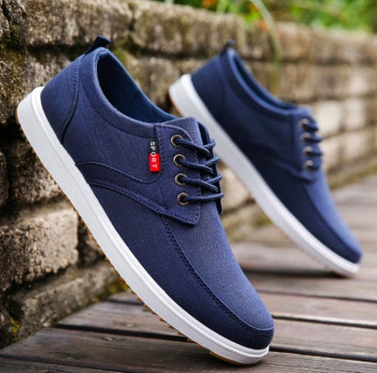 Leslie – Breathable Men's Canvas Lace-Up Sneakers