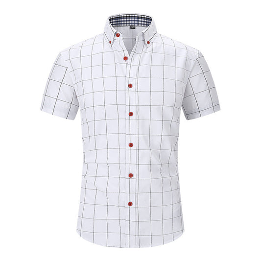 Keith – Men's Checkered Short Sleeve Shirt with Anti-Wrinkle Features