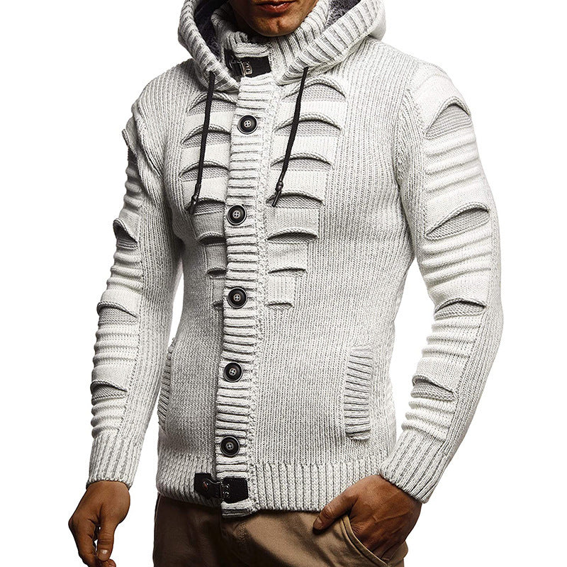 Stuart – Hooded Knit Jacket for Men