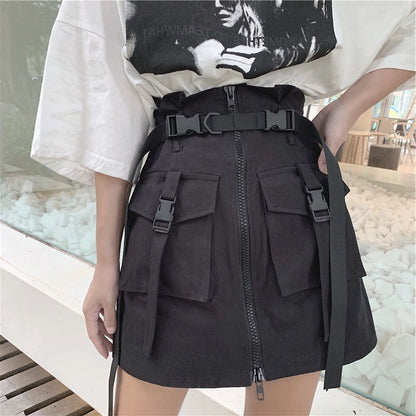Lily – Harajuku Style Skirt with Pocket and Zipper