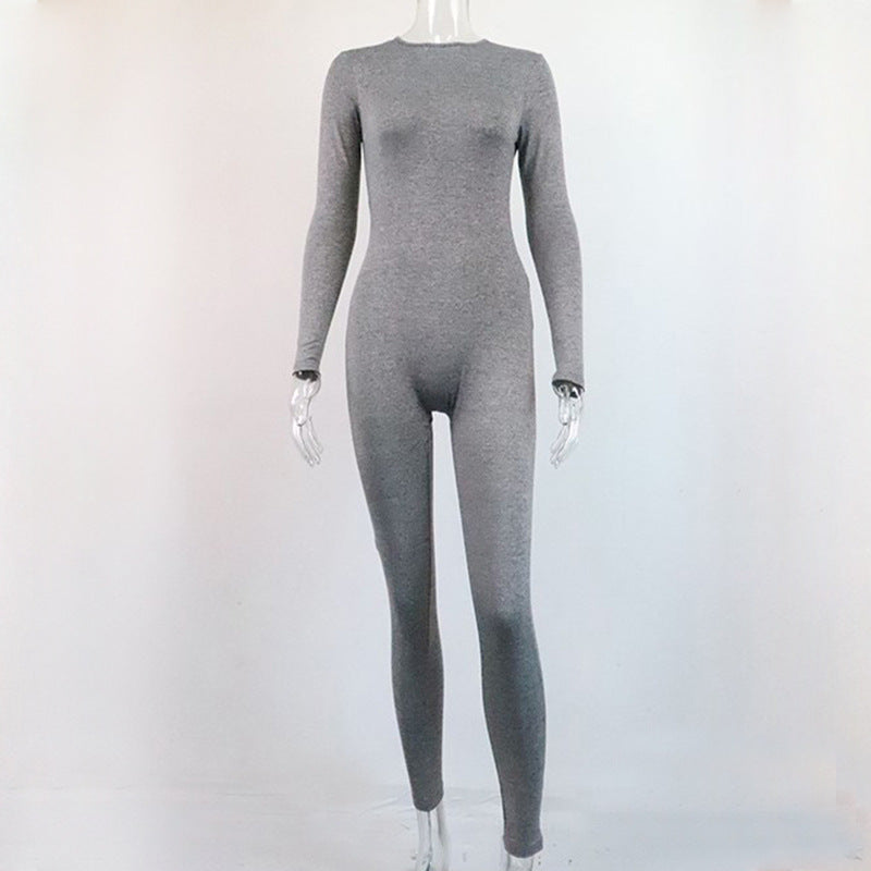 Fiona – Long Sleeve Round Neck Jumpsuit for Women