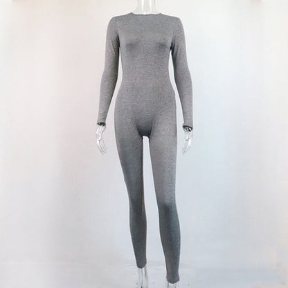 Fiona – Long Sleeve Round Neck Jumpsuit for Women