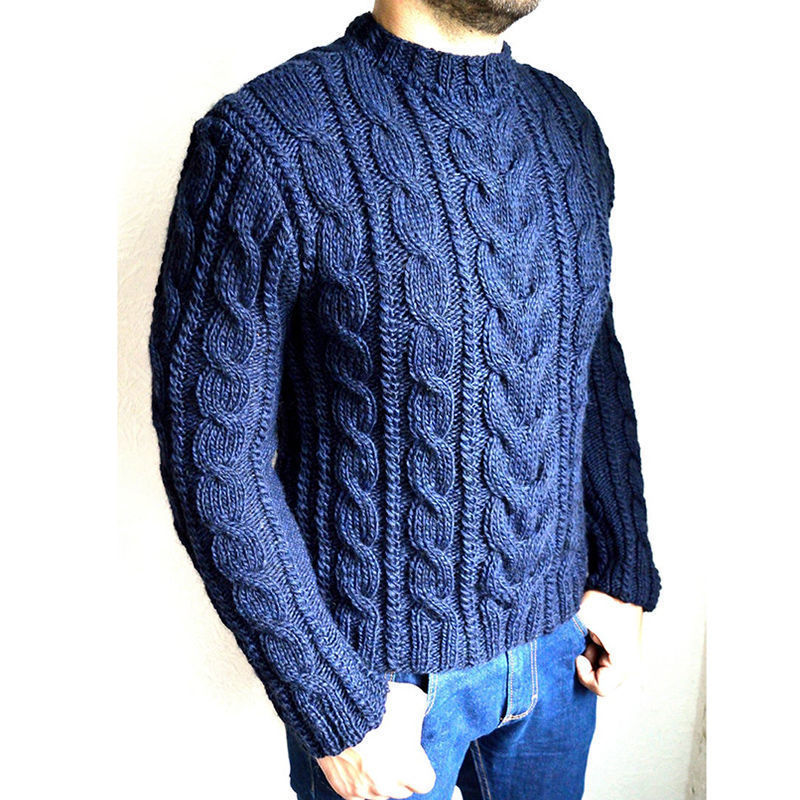 Louis – Long Men's Sweater with Padding