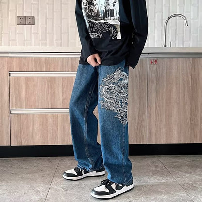 Grant – Loose Embroidered Jeans for Men