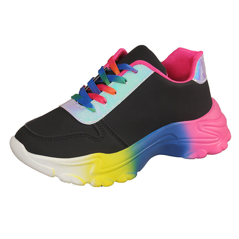 Andrea – Rainbow Women's Sneakers with Thick Sole