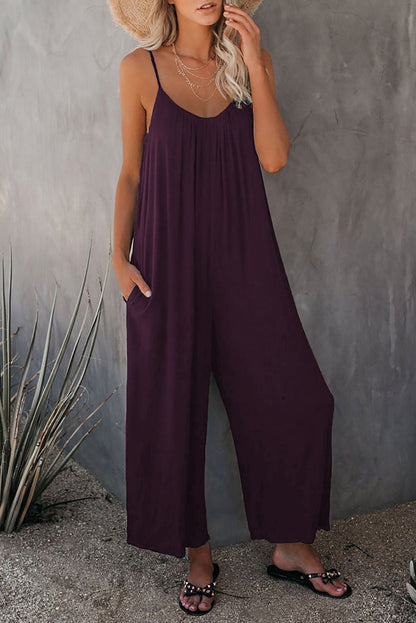 Lynda – Casual Sleeveless Women's Jumpsuit with Pockets