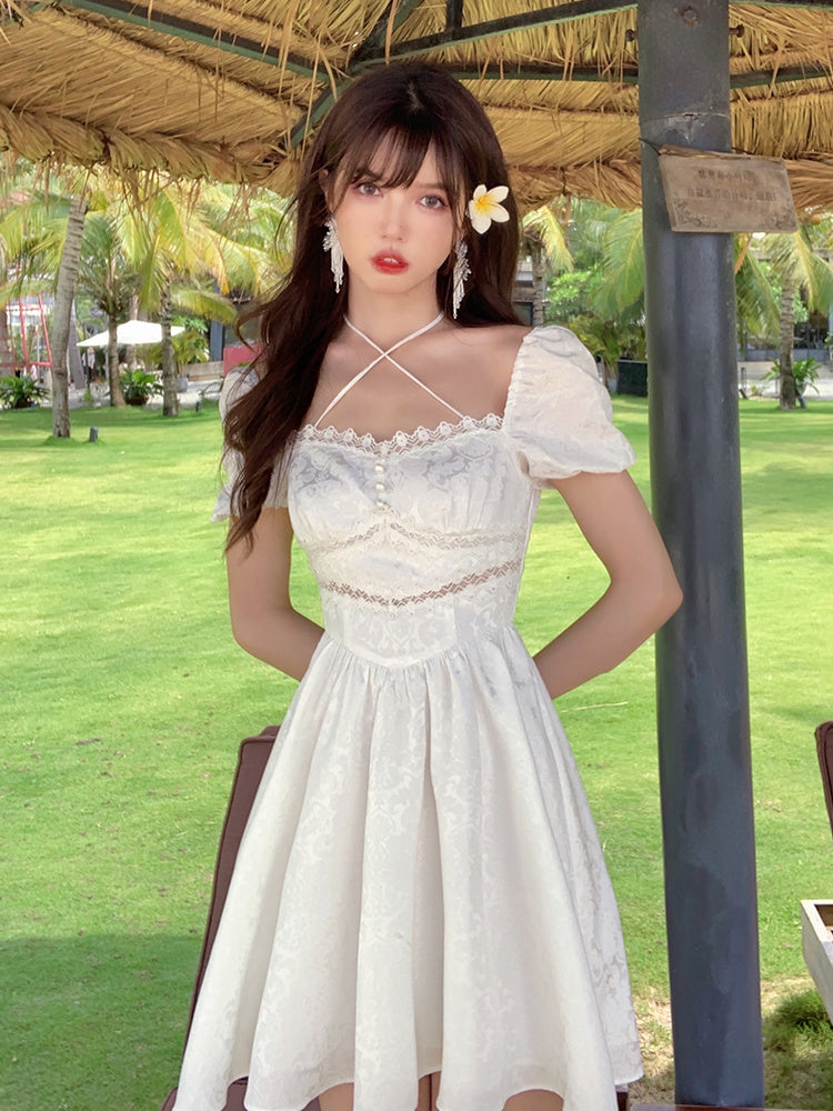 Barbara – Retro Tunic with Square Neck and Straps