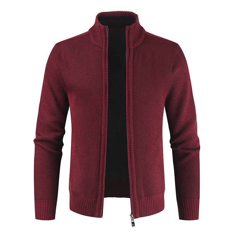 Lee – Casual Men's Cardigan with Stand Collar