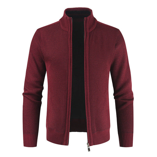 Lee – Casual Men's Cardigan with Stand Collar