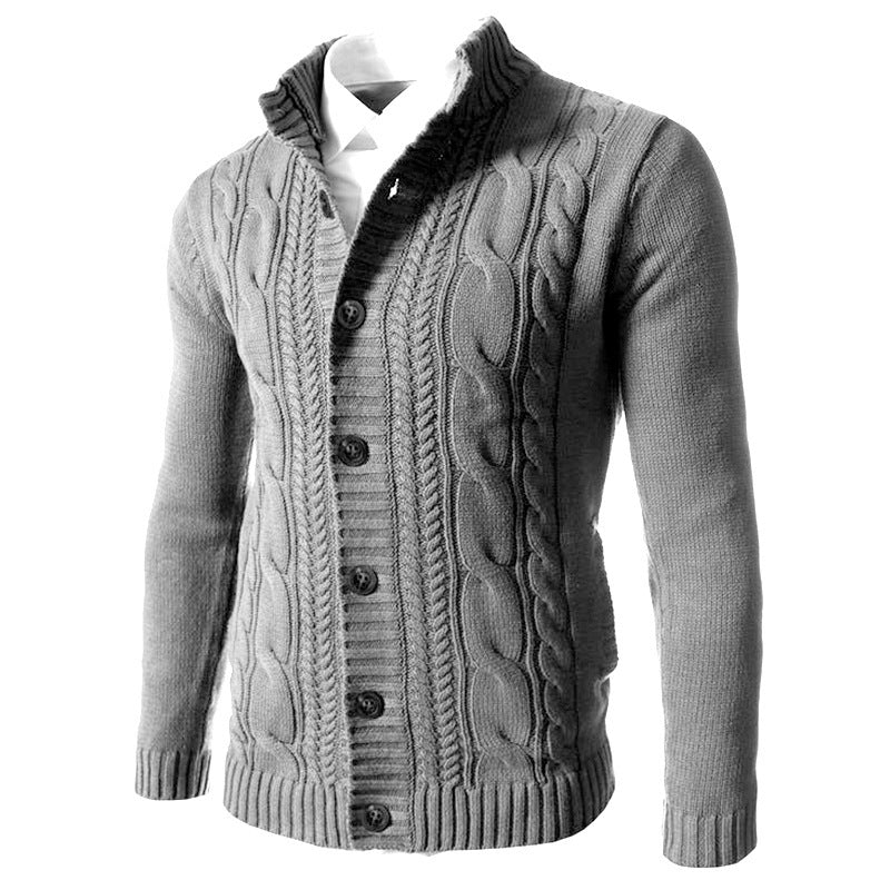 Raymond – Stand Collar Knit Button Men's Cardigan