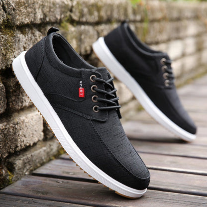 Leslie – Breathable Men's Canvas Lace-Up Sneakers