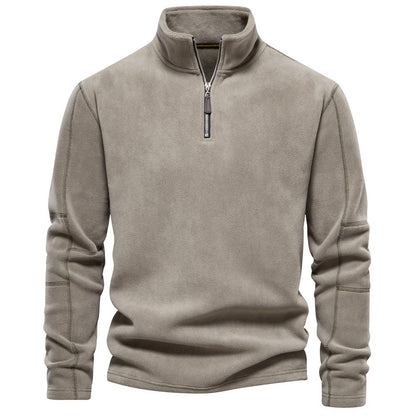 Larry – Fleece Zip Sweatshirt with High Collar