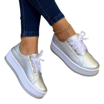 Jean – Flat Women's Sneakers with Bow Laces