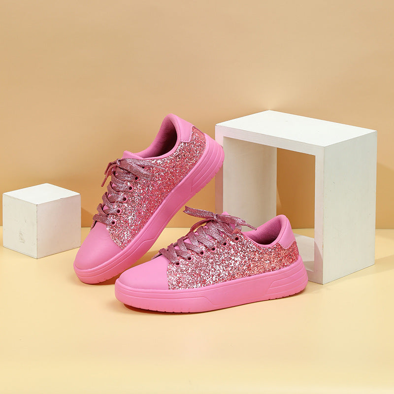 Hannah – Glittery Women's Sneakers with Thick Sole