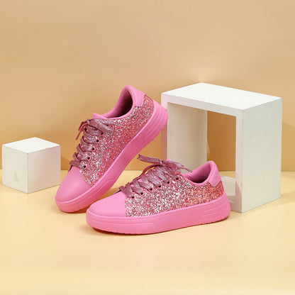 Hannah – Glittery Women's Sneakers with Thick Sole