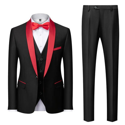 Dean – Three-Piece Men's Suit with Unique Collar